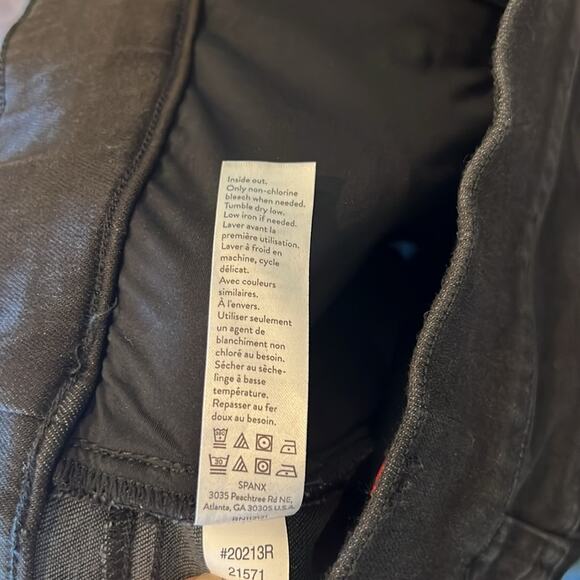 Spanx Vintage Black Distressed Ankle Stretch Skinny Jeans Size M - Picture 8 of 8